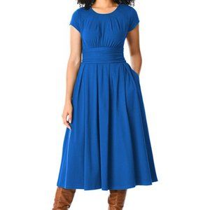 eShakti Blue Chelsea Knit Dress